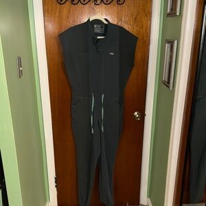 Figs Rafaela Scrub Jumpsuit in Bonsai Green